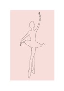 Pink Ballerina Dancing | Erstellen Sie Ihr eigenes Plakat