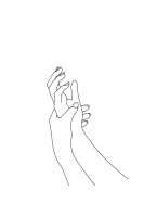 Two Hands Line Art | Erstellen Sie Ihr eigenes Plakat