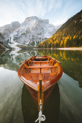 Rowing Boat In Lake